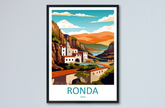Ronda Travel Print Wall Art Ronda Wall Hanging Home Décor Ronda Gift Art Lovers Spain Art Lover Gift Ronda Print Spain Wall Art