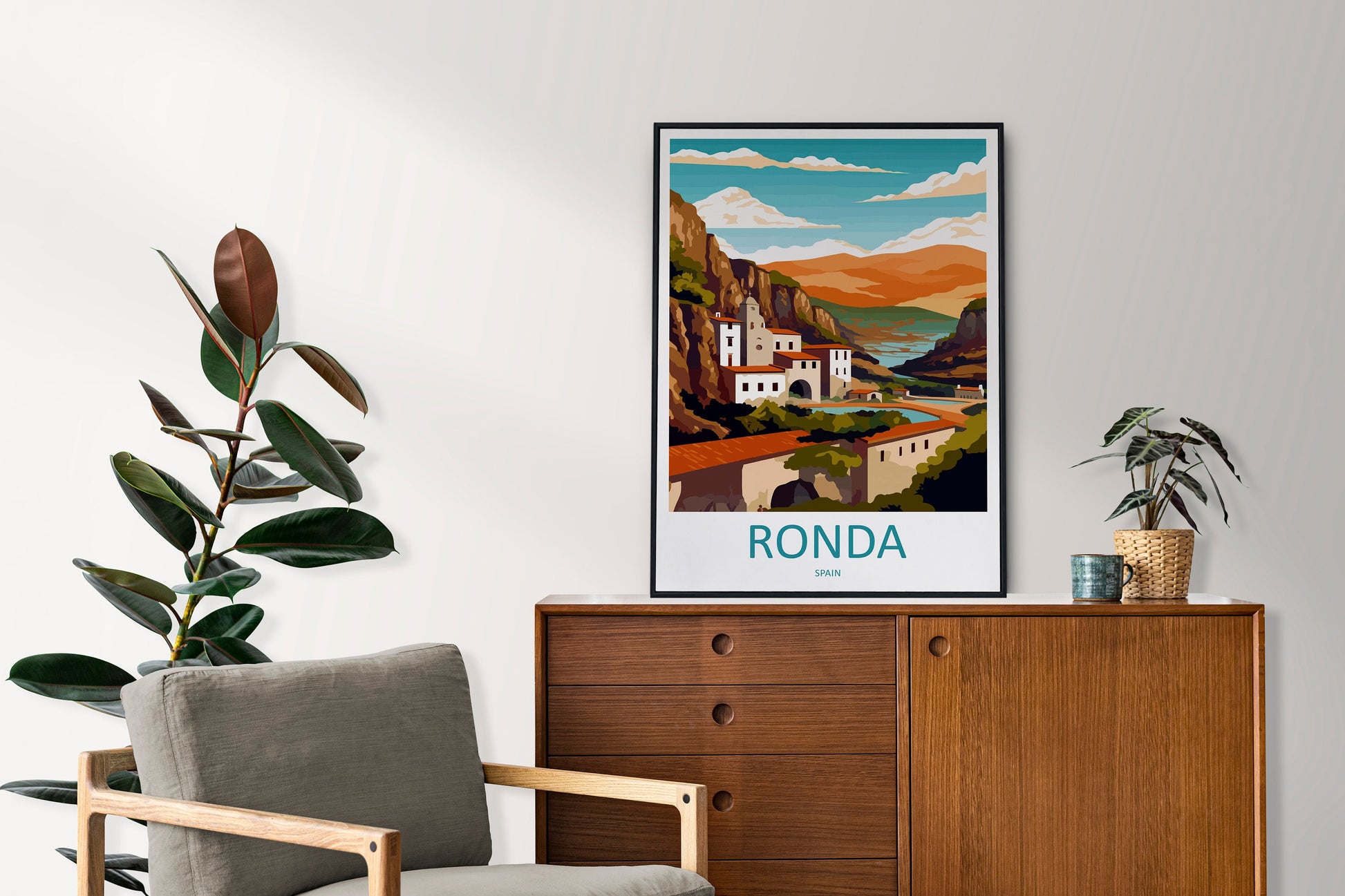 Ronda Travel Print Wall Art Ronda Wall Hanging Home Décor Ronda Gift Art Lovers Spain Art Lover Gift Ronda Print Spain Wall Art