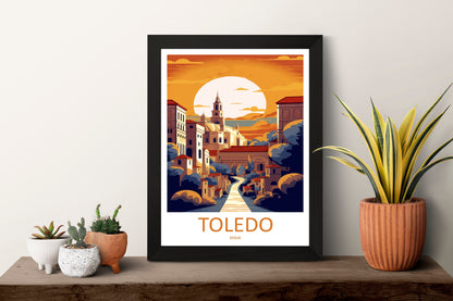 Toledo Travel Print Wall Art Toledo Wall Hanging Home Décor Toledo Gift Art Lovers Spain Art Lover Gift Toledo Print Spain Wall Art