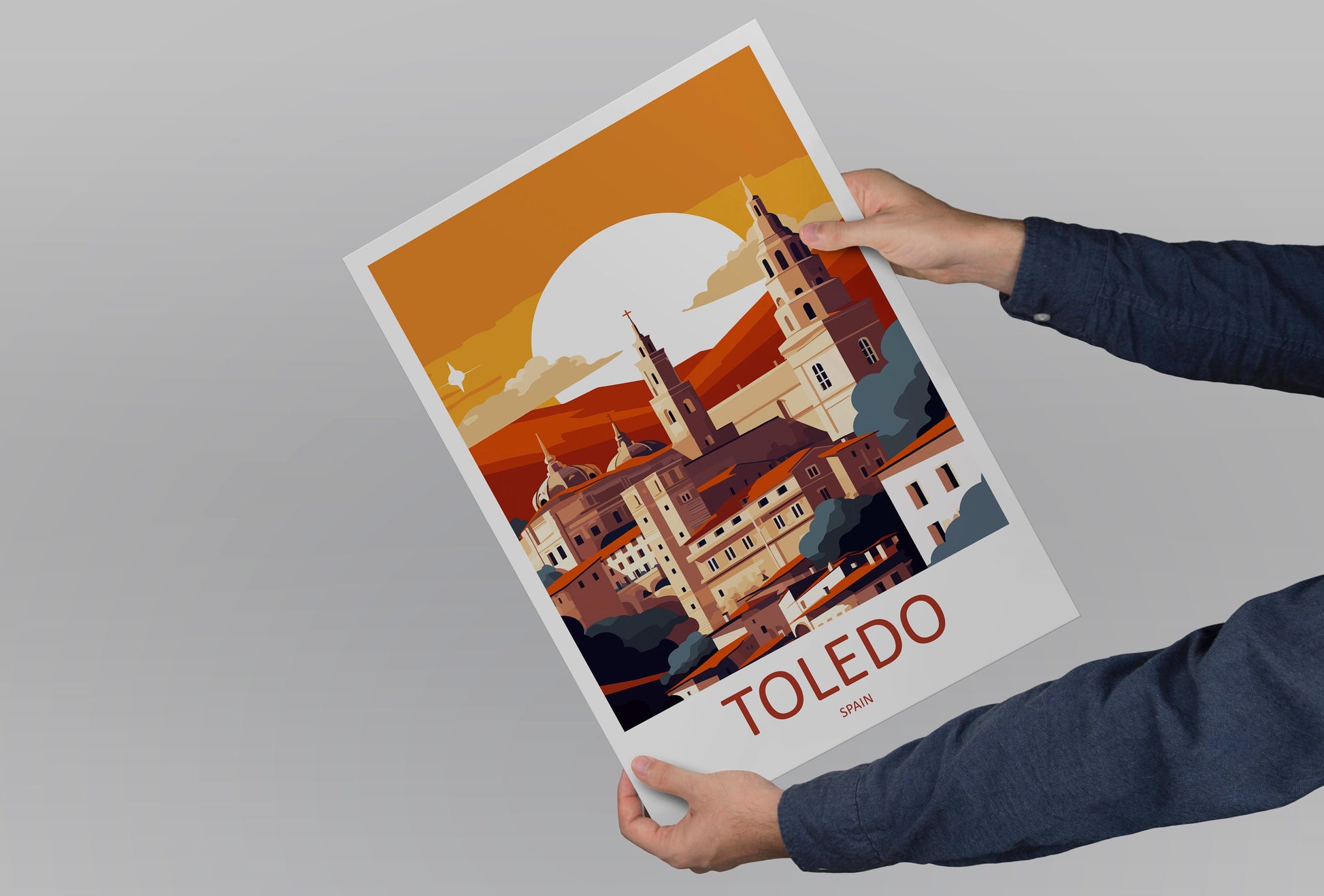 Toledo Travel Print Wall Art Toledo Wall Hanging Home Décor Toledo Gift Art Lovers Spain Art Lover Gift Toledo Print Spain Wall Art