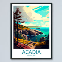 Acadia National Park Travel Print Wall Art Acadia National Park Wall Hanging Home Décor Acadia National Park Gift Art Lovers National Park