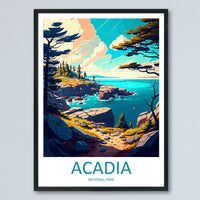Acadia National Park Travel Print Wall Art Acadia National Park Wall Hanging Home Décor Acadia National Park Gift Art Lovers National Park