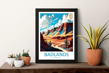 Badlands National Park Travel Print Wall Art Badlands National Park Wall Hanging Home Décor Badlands National Park Gift Art Lovers