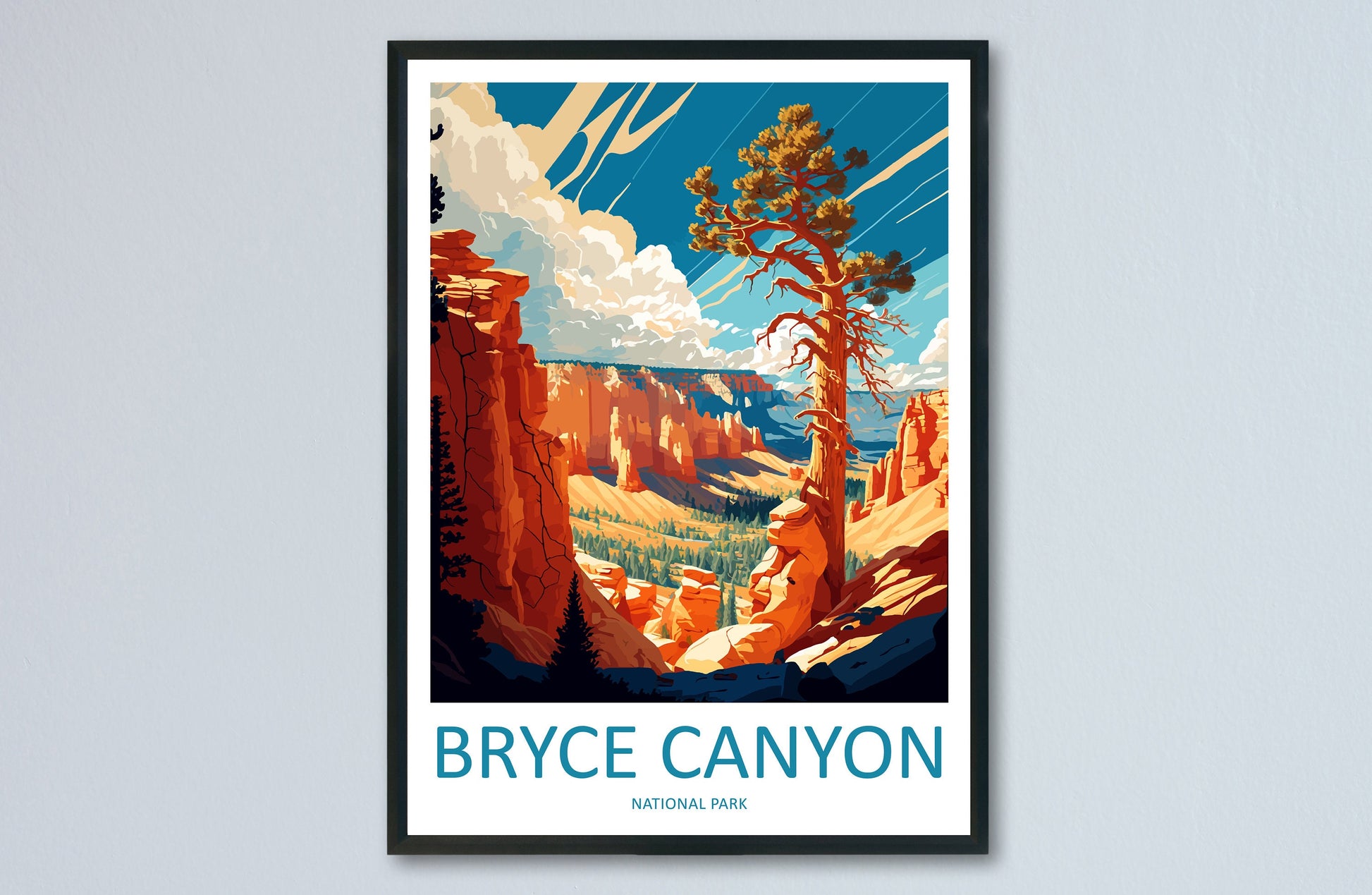 Bryce Canyon National Park Travel Print Wall Art Bryce Canyon National Park Wall Hanging Home Décor Bryce Canyon National Park Gift Art