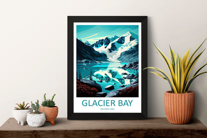 Glacier Bay National Park Travel Print Wall Art Glacier Bay National Park Wall Hanging Home Décor Glacier Bay National Park Gift Art