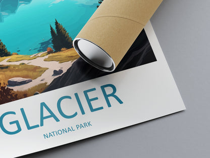 Glacier National Park Travel Print Wall Art Glacier National Park Wall Hanging Home Décor Glacier National Park Gift Art