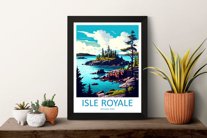 Isle Royale National Park Travel Print Wall Art Isle Royale National Park Wall Hanging Home Décor Isle Royale National Park Gift Art