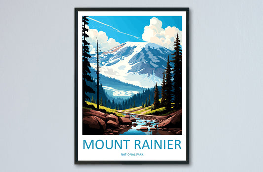 Mount Rainier National Park Travel Print Wall Art Mount Rainier National Park Wall Hanging Home Décor Mount Rainier National Park Gift Art