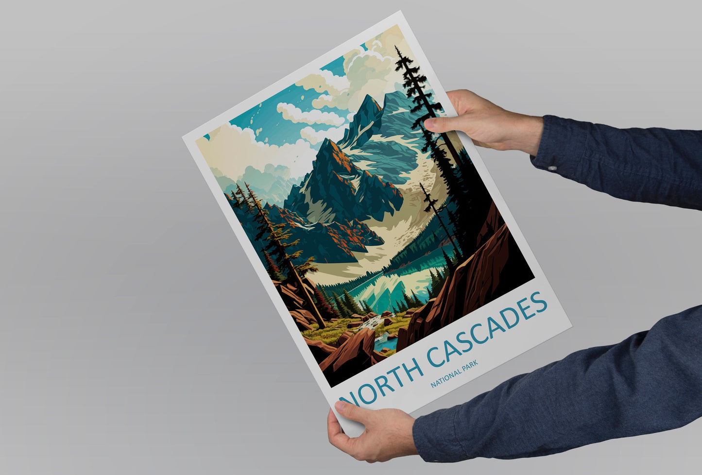 North Cascades National Park Travel Print Wall Art North Cascades National Park Wall Hanging Home Décor North Cascades National Park Gift