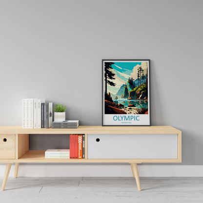 Olympic National Park Travel Print Wall Art Olympic National Park Wall Hanging Home Décor Olympic National Park Art Gift Poster