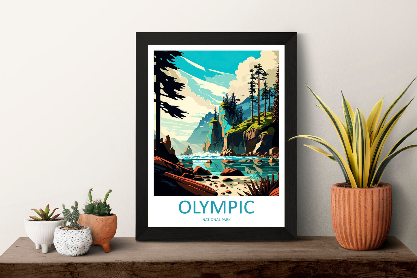 Olympic National Park Travel Print Wall Art Olympic National Park Wall Hanging Home Décor Olympic National Park Art Gift Poster