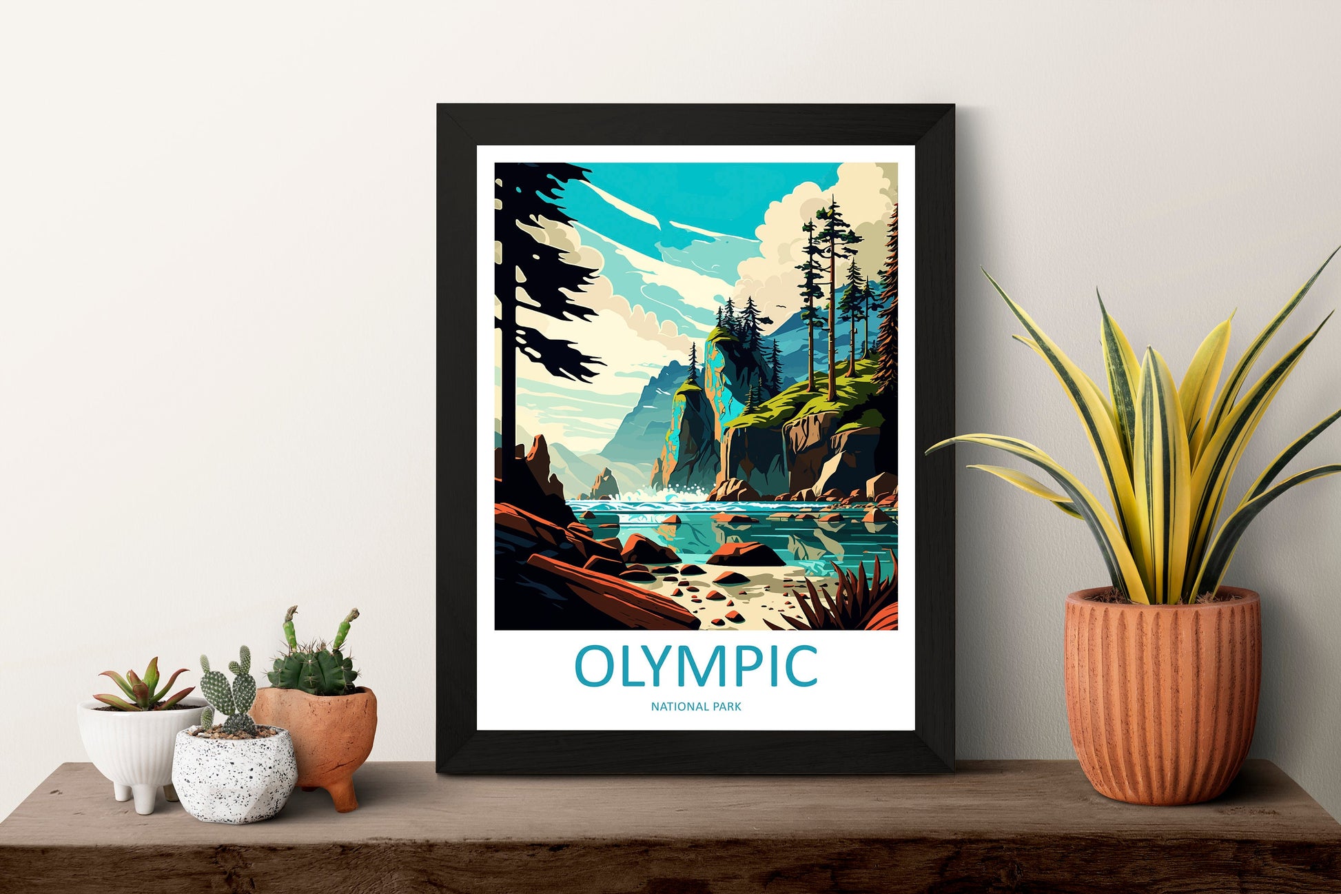 Olympic National Park Travel Print Wall Art Olympic National Park Wall Hanging Home Décor Olympic National Park Art Gift Poster
