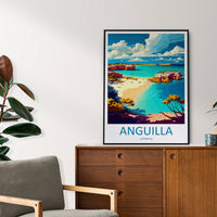 Anguilla Travel Print Wall Art Anguilla Wall Hanging Home Décor Anguilla Gift Art Lovers Wall Art Caribbean Travel Print Anguilla Decor