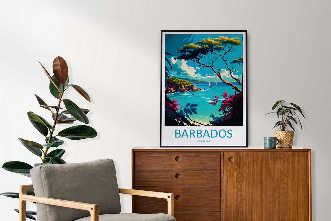 Barbados Travel Print Wall Art Barbados Wall Hanging Home Décor Barbados Gift Art Lovers Wall Art Caribbean Travel Print Barbados Decor
