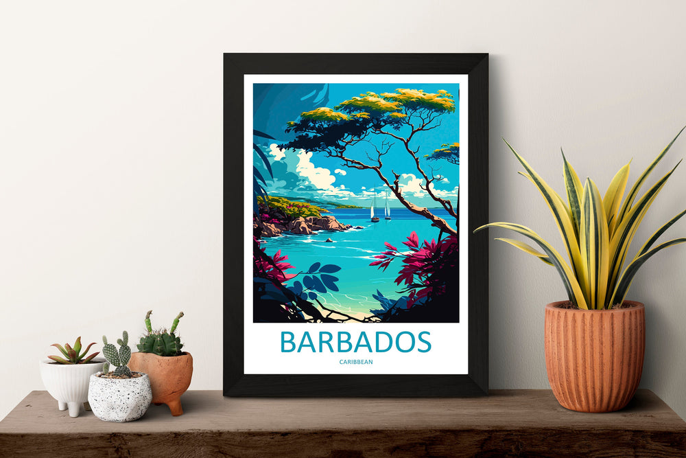 Barbados Travel Print Wall Art Barbados Wall Hanging Home Décor Barbados Gift Art Lovers Wall Art Caribbean Travel Print Barbados Decor