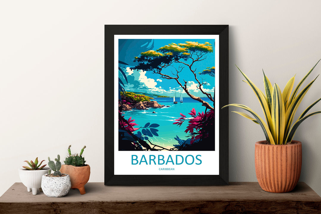 Barbados Travel Print Wall Art Barbados Wall Hanging Home Décor Barbados Gift Art Lovers Wall Art Caribbean Travel Print Barbados Decor