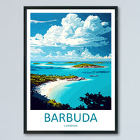 Barbuda Travel Print Wall Art Barbuda Wall Hanging Home Décor Barbuda Gift Art Lovers Wall Art Caribbean Travel Print Barbuda Decor