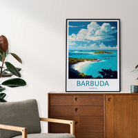 Barbuda Travel Print Wall Art Barbuda Wall Hanging Home Décor Barbuda Gift Art Lovers Wall Art Caribbean Travel Print Barbuda Decor