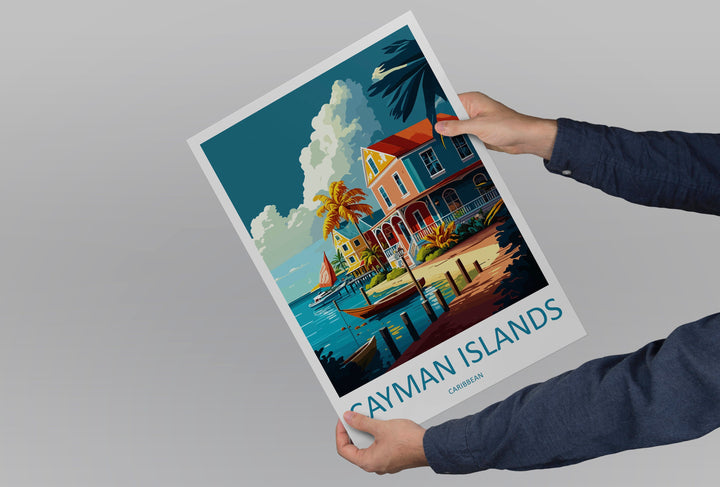 Cayman Islands Travel Print Wall Art Cayman Islands Wall Hanging Home Décor Cayman Islands Gift Art Lovers Wall Art Caribbean Travel Print