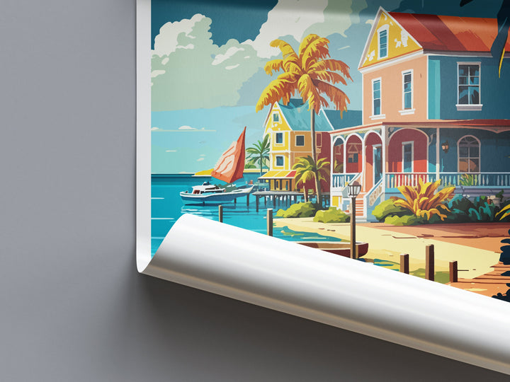 Cayman Islands Travel Print Wall Art Cayman Islands Wall Hanging Home Décor Cayman Islands Gift Art Lovers Wall Art Caribbean Travel Print
