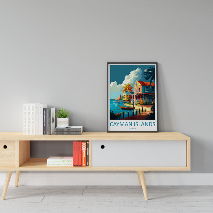 Cayman Islands Travel Print Wall Art Cayman Islands Wall Hanging Home Décor Cayman Islands Gift Art Lovers Wall Art Caribbean Travel Print