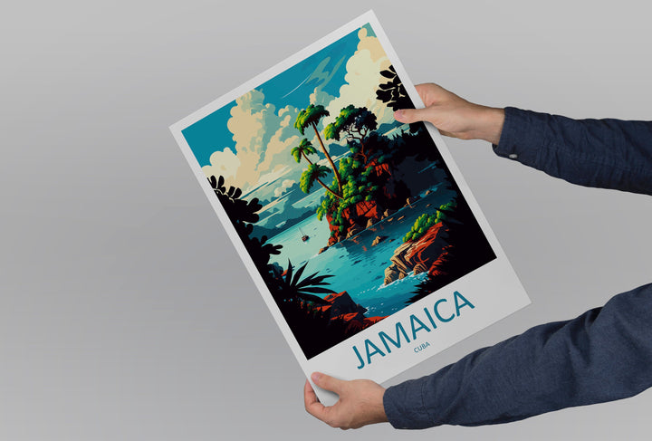 Jamaica Travel Print Wall Art Jamaica Wall Hanging Home Décor Jamaica Gift Art Lovers Wall Art Caribbean Travel Print Poster Gift