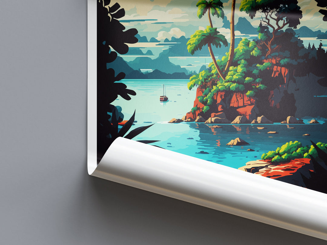 Jamaica Travel Print Wall Art Jamaica Wall Hanging Home Décor Jamaica Gift Art Lovers Wall Art Caribbean Travel Print Poster Gift