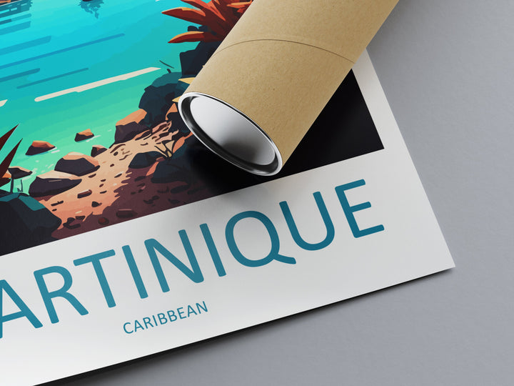 Martinique Travel Print Wall Art Martinique Wall Hanging Home Décor Martinique Gift Art Lovers Wall Art Caribbean Travel Print Poster Gift