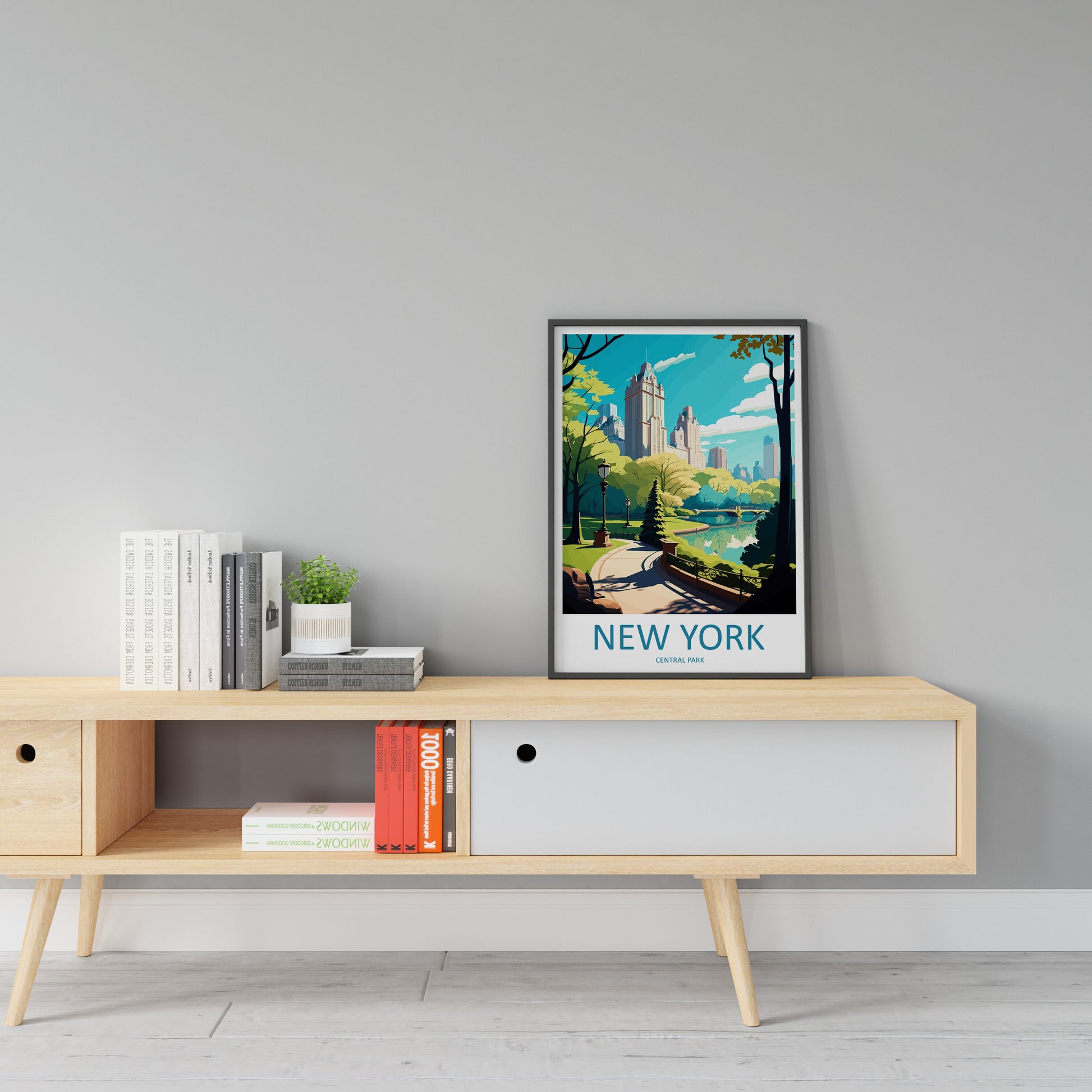 Central Park New York Travel Print Wall Art Central Park Wall Hanging Home Décor Central Park Gift Art Lovers New York Art Lover