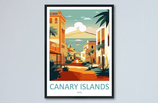 Canary Islands Travel Print Wall Art Canary Islands Wall Hanging Home Décor Canary Islands Gift Art Lovers Spain Art Lover Gift