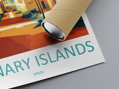 Canary Islands Travel Print Wall Art Canary Islands Wall Hanging Home Décor Canary Islands Gift Art Lovers Spain Art Lover Gift