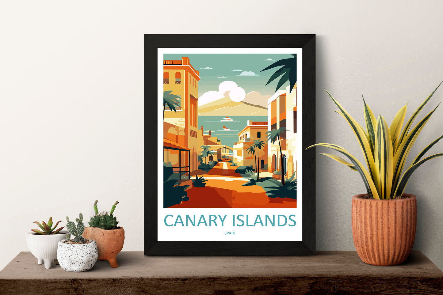 Canary Islands Travel Print Wall Art Canary Islands Wall Hanging Home Décor Canary Islands Gift Art Lovers Spain Art Lover Gift