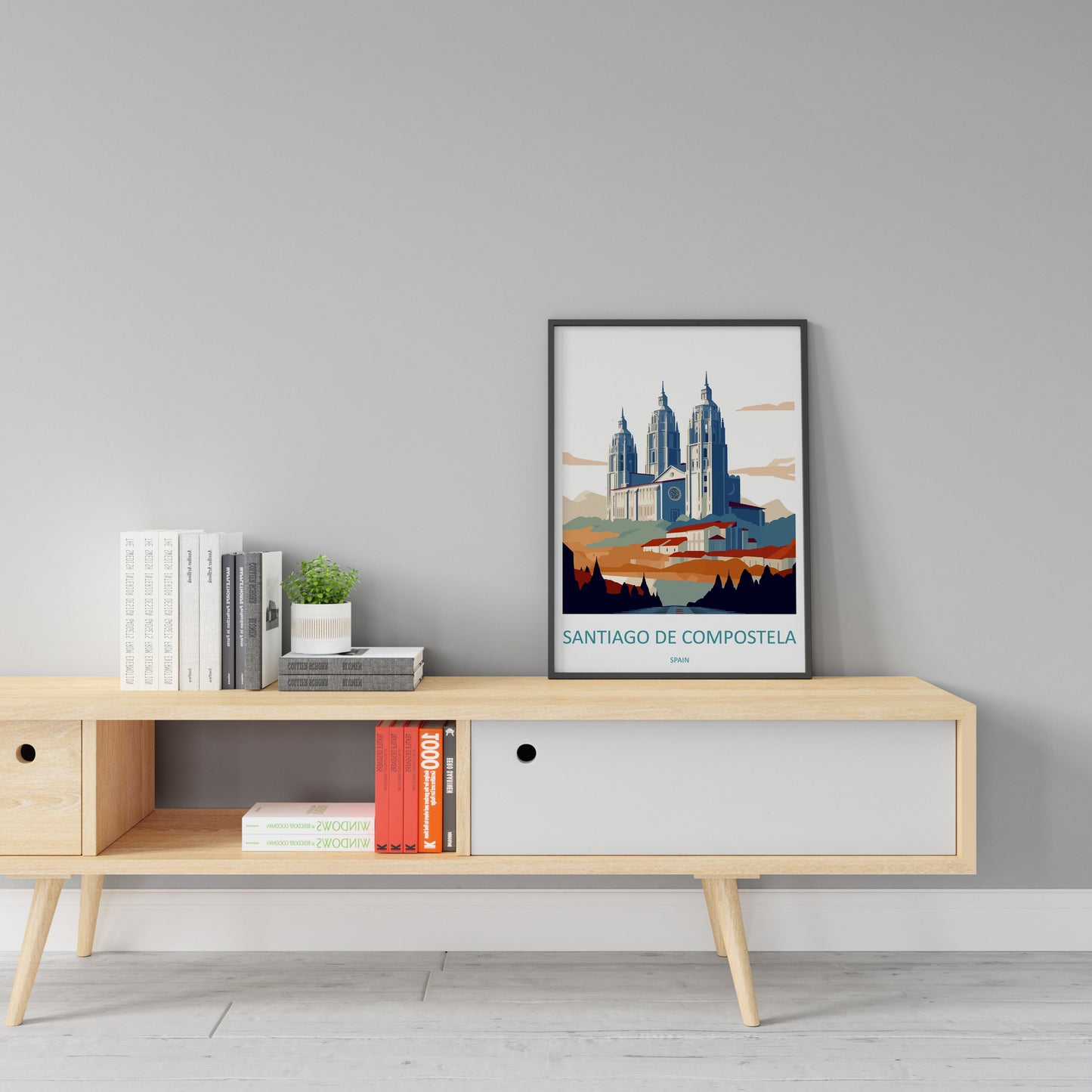 Santiago de Compostela Travel Print Wall Art Santiago de Compostela Wall Hanging Home Décor Santiago de Compostela Gift Art Lovers Spain Art