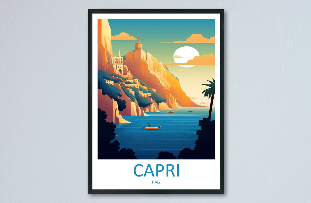 Capri Travel Print Wall Art Capri Italy Wall Hanging Home Decoration Capri Gift Art Lovers Wall Art Print Capri Italy Art Capri Art Print