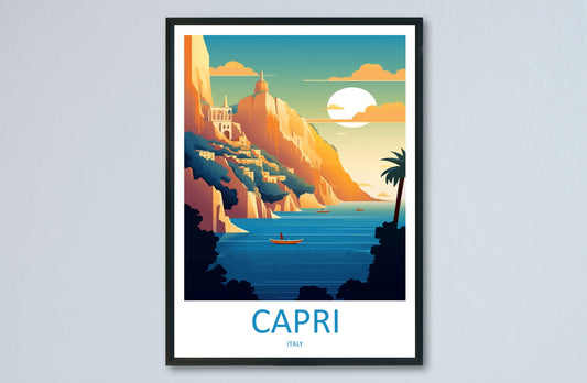 Capri Travel Print Wall Art Capri Italy Wall Hanging Home Decoration Capri Gift Art Lovers Wall Art Print Capri Italy Art Capri Art Print