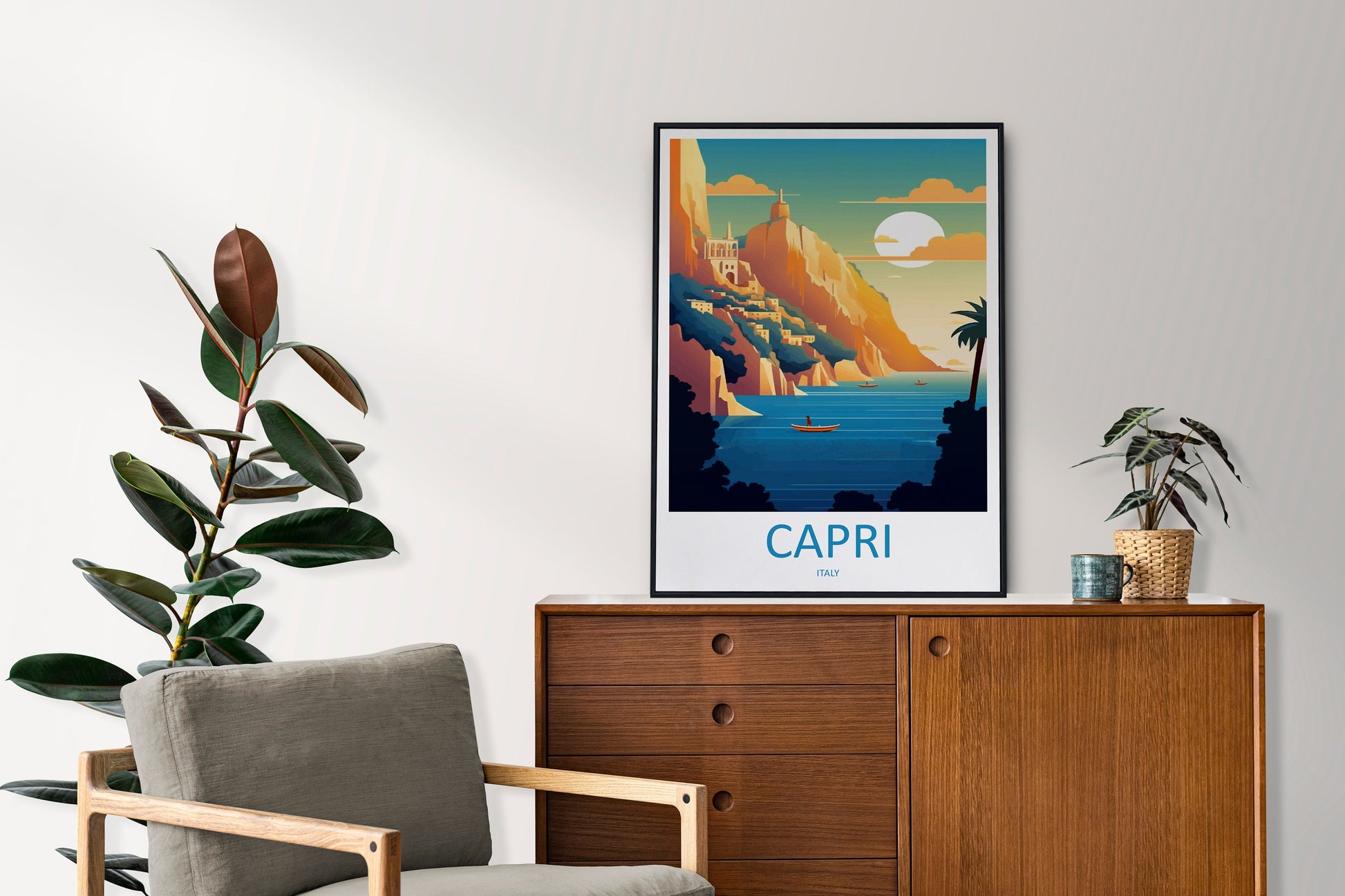 Capri Travel Print Wall Art Capri Italy Wall Hanging Home Decoration Capri Gift Art Lovers Wall Art Print Capri Italy Art Capri Art Print