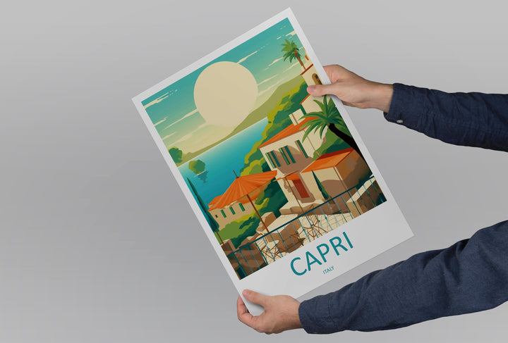 Capri Travel Print Wall Art Capri Italy Wall Hanging Home Decoration Capri Gift Art Lovers Wall Art Print Capri Italy Art Capri Art Print
