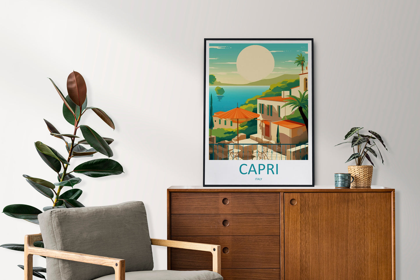 Capri Travel Print Wall Art Capri Italy Wall Hanging Home Decoration Capri Gift Art Lovers Wall Art Print Capri Italy Art Capri Art Print