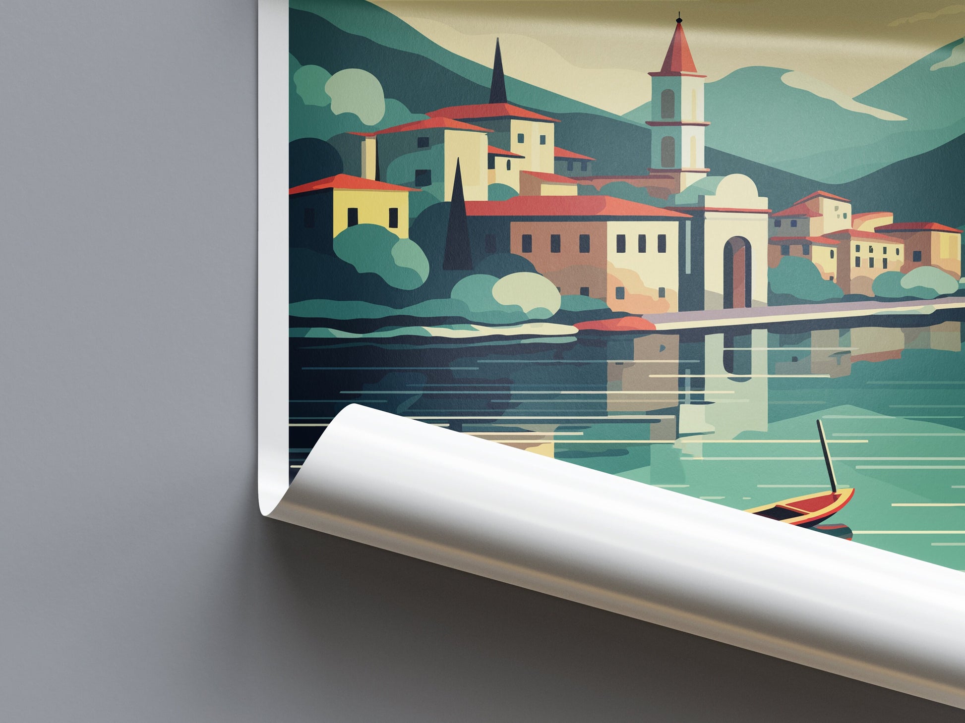 Lake Como Travel Print Wall Art Lake Como Italy Wall Hanging Home Decoration Lake Como Gift Art Lovers Wall Art Print Lake Como Italy Art