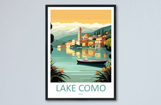 Lake Como Travel Print Wall Art Lake Como Italy Wall Hanging Home Decoration Lake Como Gift Art Lovers Wall Art Print Lake Como Italy Art