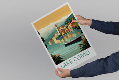 Lake Como Travel Print Wall Art Lake Como Italy Wall Hanging Home Decoration Lake Como Gift Art Lovers Wall Art Print Lake Como Italy Art