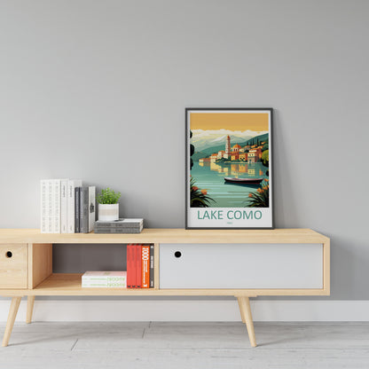 Lake Como Travel Print Wall Art Lake Como Italy Wall Hanging Home Decoration Lake Como Gift Art Lovers Wall Art Print Lake Como Italy Art