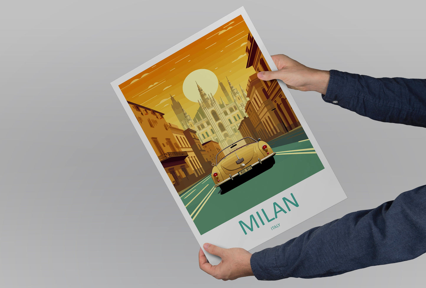 Milan Travel Print Wall Art Milan Wall Hanging Home Décor Milan Gift Art Lovers Spain Art Lover Gift Milan Wall Décor Ibiza Spain Print