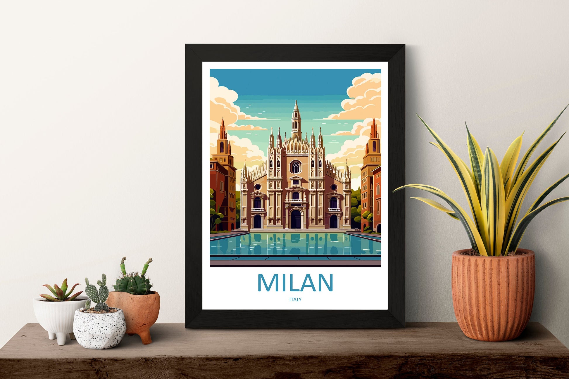Milan Travel Print Wall Art Milan Wall Hanging Home Décor Milan Gift Art Lovers Spain Art Lover Gift Milan Wall Décor Ibiza Spain Print