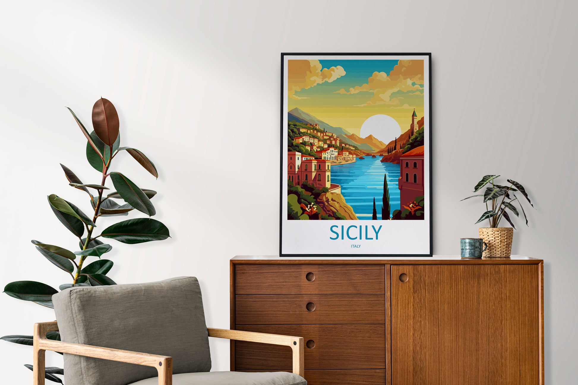 Sicily Travel Print Wall Art Sicily Italy Wall Hanging Home Decoration Sicily Gift Art Lovers Wall Art Print Sicily Italy Art Sicily Poster