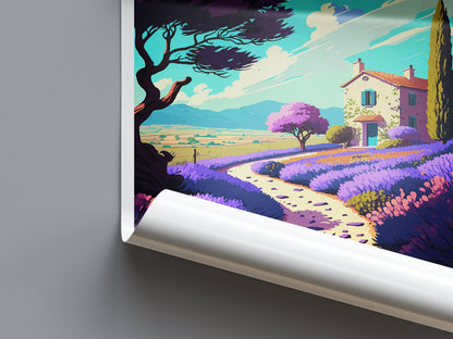 Provence Travel Print Wall Art Provence Wall Hanging Home Décor Provence Gift Art Lovers France Art Lover Gift Provence Art Provence Art