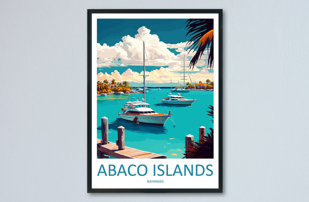Abaco Islands Travel Print Wall Art Abaco Islands Wall Hanging Home Décor Abaco Islands Gift Art Lovers Wall Art Caribbean Travel Print