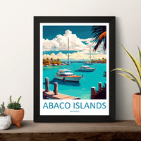 Abaco Islands Travel Print Wall Art Abaco Islands Wall Hanging Home Décor Abaco Islands Gift Art Lovers Wall Art Caribbean Travel Print