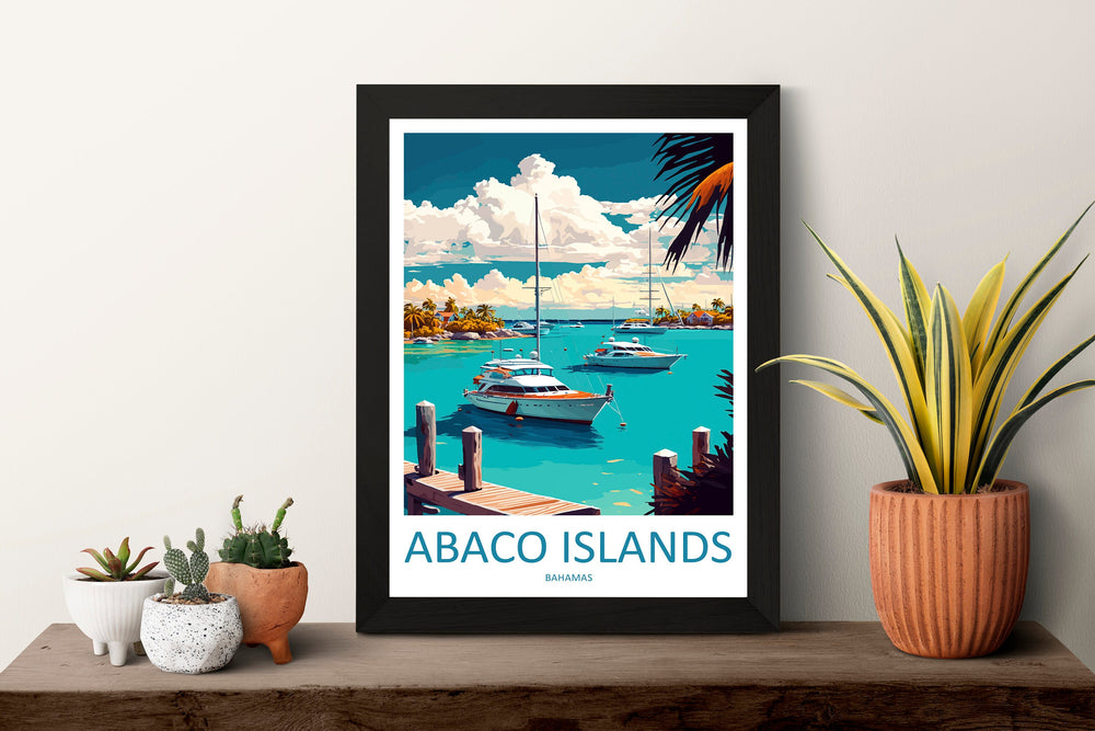 Abaco Islands Travel Print Wall Art Abaco Islands Wall Hanging Home Décor Abaco Islands Gift Art Lovers Wall Art Caribbean Travel Print
