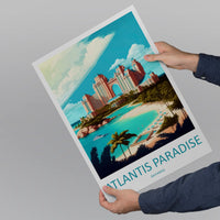 Atlantis Paradise Travel Print Wall Art Atlantis Paradise Wall Hanging Home Décor Atlantis Paradise Gift Art Lovers Wall Art Caribbean